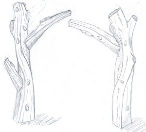 Design for entrance feature for south eastern entrance to the orchard